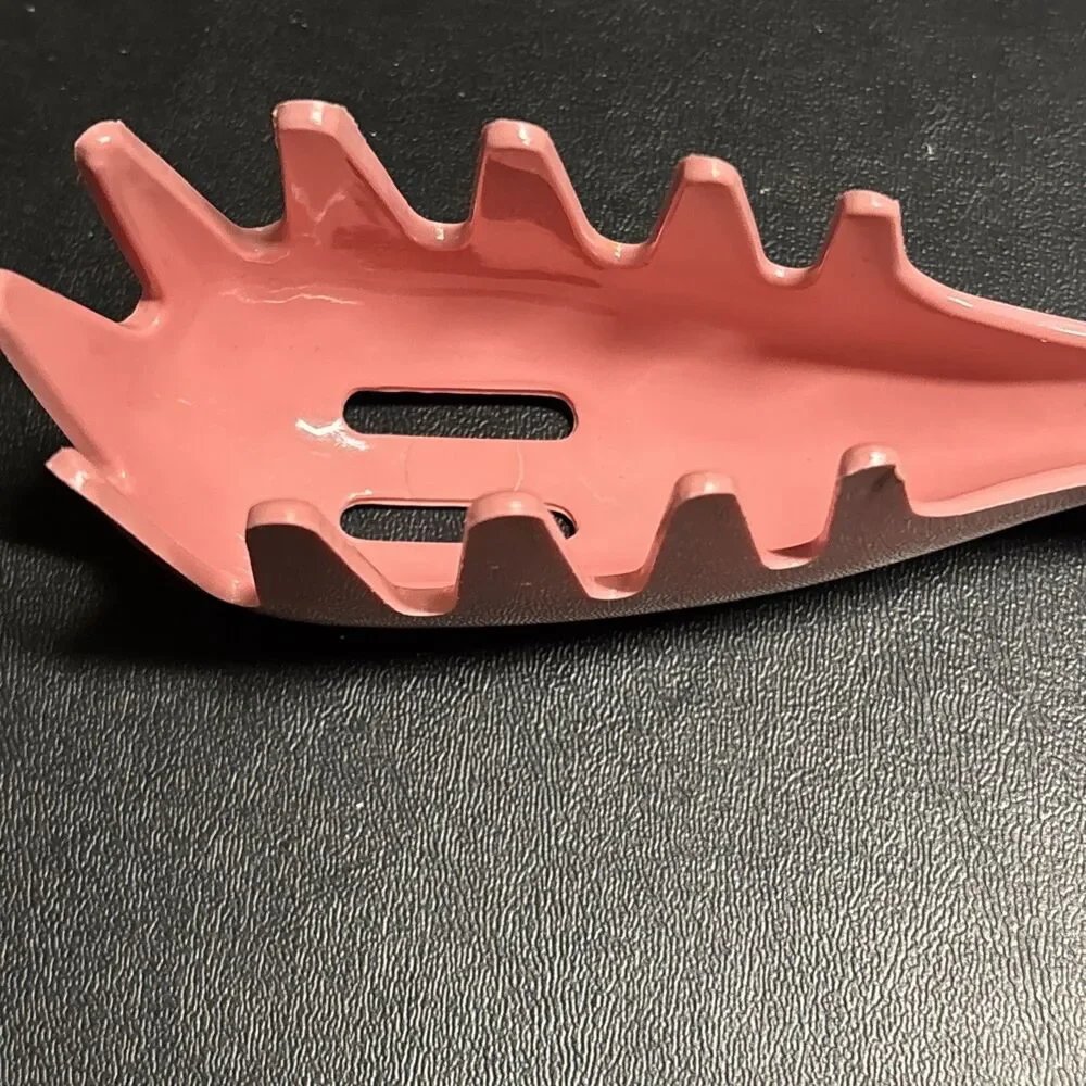 Vintage King Kraft Spaghetti Pasta Fork Slotted Spoon Pink EUC